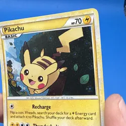 Pokemon TCG 2010 Heart Gold Soul Silver Pikachu HGSS03 Black Star Promo Holo LP - Image 4