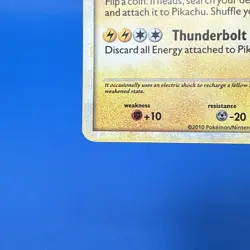 Pokemon TCG 2010 Heart Gold Soul Silver Pikachu HGSS03 Black Star Promo Holo LP - Image 5