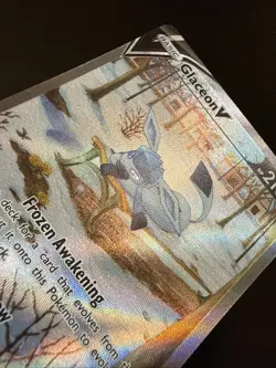 Glaceon V (Alternate Full Art) 175/203 SWSH07: Evolving Skies Holo Pokemon - Image 3