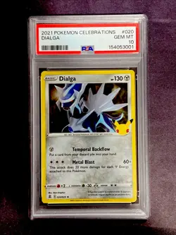 2021 POKEMON CELEBRATIONS #020 DIALGA PSA 10 GEM MINT - Image 1
