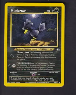 Murkrow 24/111 Rare Neo Genesis Pokemon Near Mint - Image 1