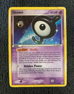 Nintendo Pokemon TCG Unown J/28 Unseen Forces Holo Rare Psychic 2005 HP to DMG - Image 1