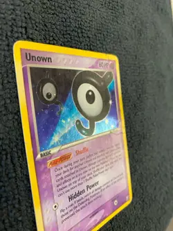 Nintendo Pokemon TCG Unown J/28 Unseen Forces Holo Rare Psychic 2005 HP to DMG - Image 3