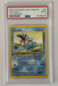 2000 Pokemon Neo Genesis Totodile 1st Edition #81 PSA 9 New Cert - Image 2