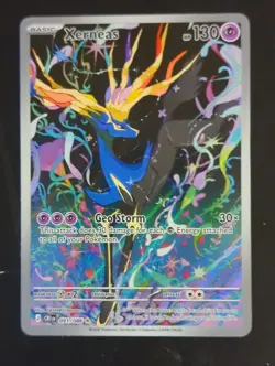 Pokemon TCG Xerneas Illustration Rare Full Art Holo 091/086 Chaos Rising NM - Image 1