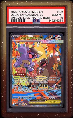 Pokemon 2025 Mega Kangaskhan ex 182/132 SIR Mega Evolution English GEM MT PSA 10 - Image 1