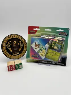 Pokemon Prismatic Evolutions Tech Sticker Collection - Leafeon - Sealed AF - Image 1