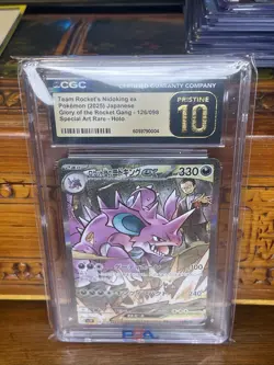 2025 Pokemon Jpn Team Rocket's Nidoking ex 126/098 CGC Pristine 10 - Image 1