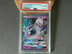 Pokemon S & M Mewtwo GX Hidden Fates #31/68 PSA 10 - Image 1