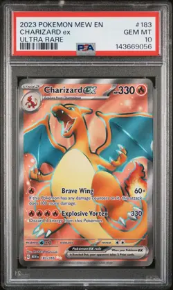 2023 POKEMON MEW EN-151 ULTRA RARE #183 CHARIZARD EX PSA 10 - Image 1