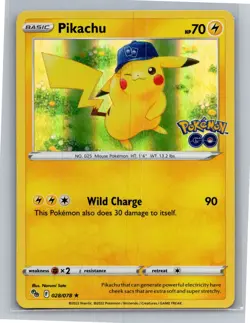 Pikachu 028/078 Holo Rare Pokemon GO Pokemon Holo Lightly Played - Image 1