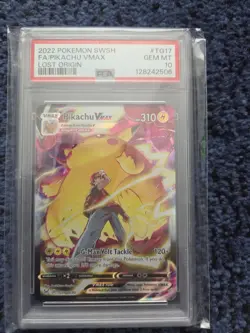 Pokemon TCG Pikachu VMAX TG17 Lost Origin Ultra Rare Full Art Holo PSA 10 - Image 1