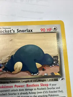 Pokemon Rocket's Snorlax 33/132 Team Rocket Rare Regular 90 HP English 2000 WOTC - Image 3