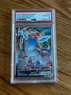 *PSA 10* Pokemon Glaceon VMAX 041/203 Ultra Rare Holo 2021 Evolving Skies - Image 1