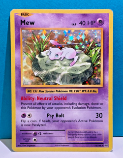 Pokemon TCG Mew 53/108 Evolutions Holo Rare Holo English 2016 HP 40 LP - Image 1