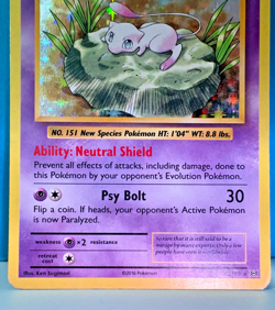 Pokemon TCG Mew 53/108 Evolutions Holo Rare Holo English 2016 HP 40 LP - Image 3