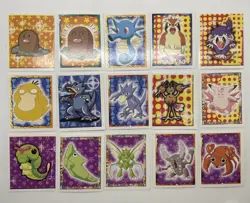 1999 Topps Merlin Pokemon Stickers LOT OF 15 Vintage #2 - Image 1