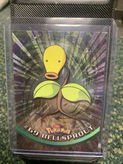 Pokemon Topps Series 1 - BELLSPROUT #69 - Black Label 2nd Print - Textured Holo - Image 1