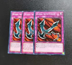 Yu-Gi-Oh - Kunai With Chain X3 - Full Playset - Image 1