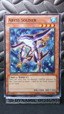 | Yugioh Abyss Soldier SDRE-EN014 1st Common Structure Deck Realm Of Sea MP | - Image 1
