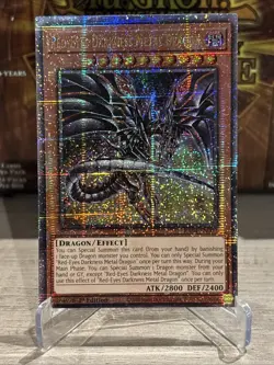 YuGiOh! Red-Eyes Darkness Metal Dragon -Quarter Century Secret Rare (RA04-EN003) - Image 1