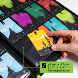 12 Pocket Trading Card Zip Binder, 480 Cards, Premium Exo-Tec Album Material, 20 - Image 4