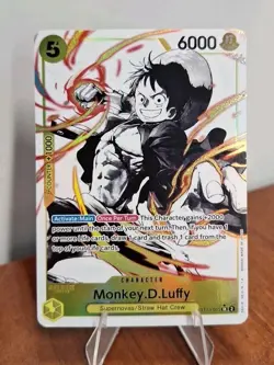 One Piece Monkey D. Luffy ST13-015 Three Brothers Black White Foil Alt Art 015 - Image 1