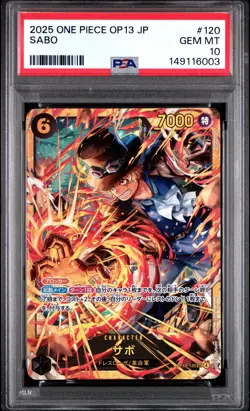 Sabo 120 One Piece Op13-carrying On His Will One Piece Japanese PSA 10 - Image 1