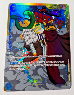One Piece Card Game Carte Holo Sogeking OP03-122 SEC English - Image 1