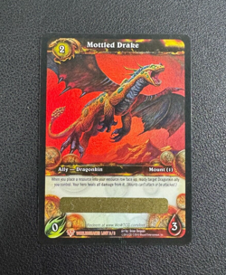 Mottled Drake WoW Loot Card Unscratched Lightly Played LP World of Warcraft - Image 1
