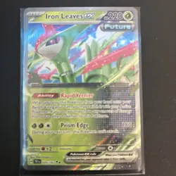 Pokemon TCG Iron Leaves EX Scarlet & Violet Temporal Forces 025/162 Holo Card - Image 1