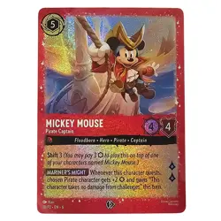 Disney Lorcana Card - Mickey Mouse Pirate Captain - 18/P2 - Foil - NM - Image 1