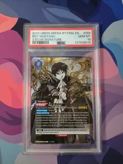 SR ☆☆☆ Roy Mustang - PSA 10 Signed | Fullmetal Alchemist | Union Arena| Gem Mint - Image 1