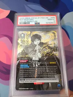 SR ☆☆☆ Roy Mustang - PSA 10 Signed | Fullmetal Alchemist | Union Arena| Gem Mint - Image 2