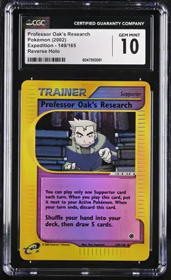 CGC 10 Professor Oak's Research Expedition 149/165 Reverse Holo Pokemon Card - Image 1