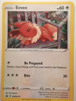 Eevee SWSH175 Black Star Promo Fusion Strike NM Pokemon Card - Image 1