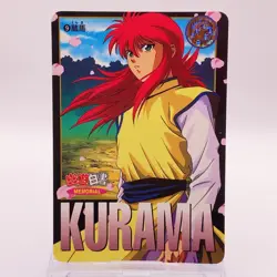 Kurama Yu Yu Hakusho Carddass Card Bandai TCG Japanese Anime 9 C58 - Image 1