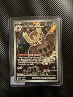 Pokemon Cards Stellar Crown Noctowl 141 Pokemon Center Promo Card! NM - Image 1