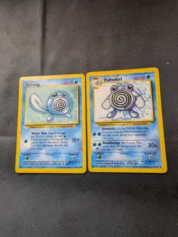 Poliwag & Poliwhirl Base Set Lot Vintage Pokemon Cards WOTC LP - Image 1