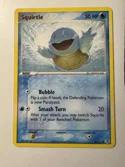 Pokemon Squirtle TCG EX FireRed & LeafGreen Card 83/112 Regular Common - Image 1