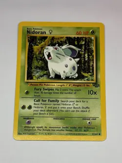 Nidoran 57/64 Jungle Common Pokemon Card TCG Vintage WoTC 1999 NM/LP - Image 1