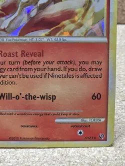 Ninetales 7/123 Holo Rare Heartgold & Soulsilver 2010 - Pokemon Card TCG LP - Image 4