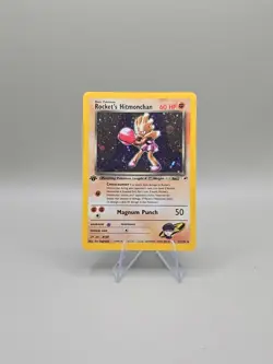 Pokemon TCG Rockets Hitmonchan 1st Edition Holo Rare Card 11/132 Gym Heroes - Image 1
