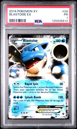2014 POKEMON XY #29 BLASTOISE EX PSA 1 - Image 1