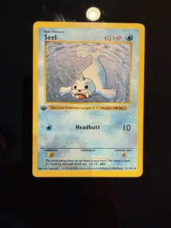 Pokemon Seel 41/102 1st Edition Shadowless Base Set Card Unplayed Near Mint - Image 1