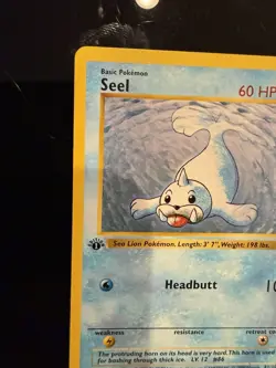 Pokemon Seel 41/102 1st Edition Shadowless Base Set Card Unplayed Near Mint - Image 5