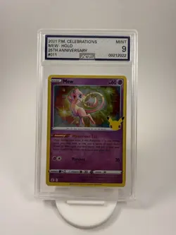 Mew #011/025 Holo Celebrations Pokemon AGS 9 Mint - Image 1