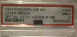 Pokemon TCG Sv08 Surging Sparks Lisia's Appeal 246/191 SIR Holo EN 2024 PSA 9 - Image 3