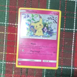 Pokemon TCG Mimikyu SM163 Holo Basic 70 HP 20+ Attack Fairy Card English - Image 1