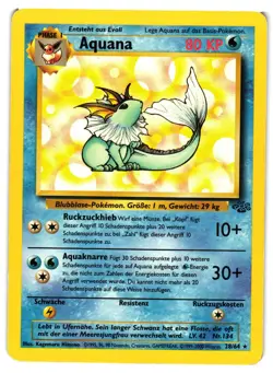 Pokemon TCG Aquana (Vaporeon) German 28/64 Jungle Set Rare HP - Image 1